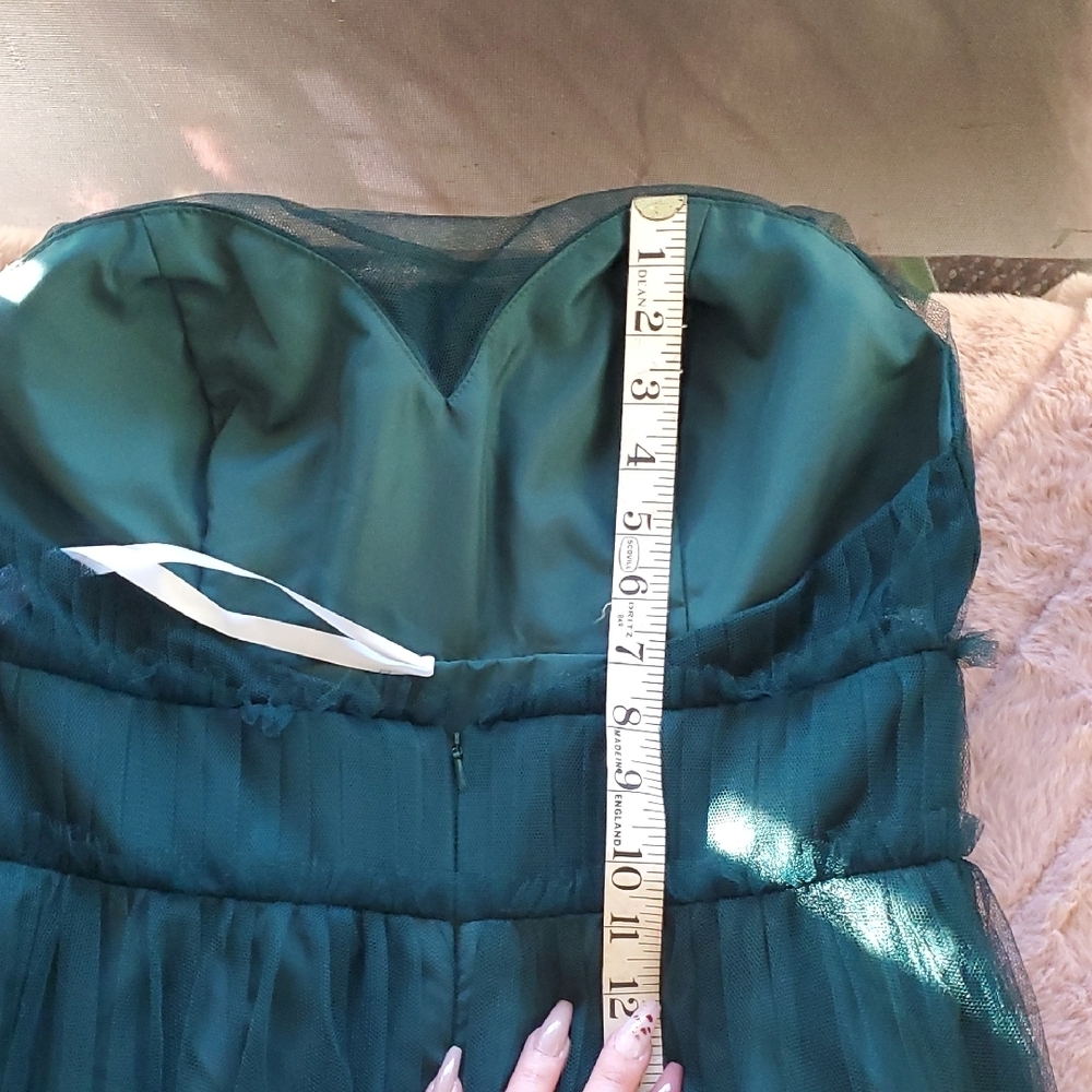 Revelry Green Gown with Halter Neckline - Picture 8 of 10